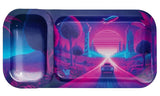 V-Syndicate ''Duotray'' Metal Rolling Tray With Stash Box - Afterglow