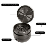 V-Syndicate ''Gridlock'' Large Toothless Herb Grinder 72mm - Gunmetal