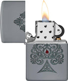 Zippo ''Ace With Flame'' Premium Metal Lighter