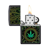 Zippo ''Cannabis Blacklight'' Premium Metal Lighter