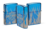 Zippo "Harley Davidson'' Lighter (Polish Blue Special Edition)