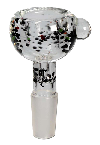 Black Sprinkled Glass Bong Bowl