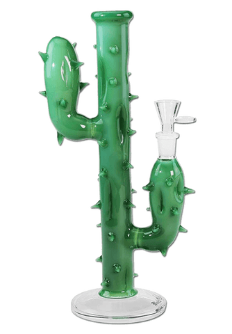 Black Leaf Cactus Bong - Green